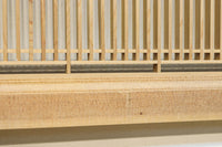 繊細な縦繁格子と美しい木地色が映える縦繁欄間　EZ2863　在庫1枚