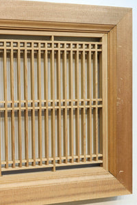 繊細な縦繁格子と美しい木地色が映える縦繁欄間　EZ2863　在庫1枚