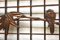 竹雀装飾を施した落ち着いた眺めの書院セット　EZ2865　在庫4枚一組