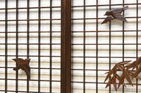 竹雀装飾を施した落ち着いた眺めの書院セット　EZ2865　在庫4枚一組