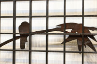 竹雀装飾を施した落ち着いた眺めの書院セット　EZ2865　在庫4枚一組