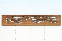 穏やかな風景が広がる彫刻欄間素材　EZ2877　在庫1枚