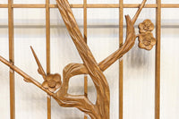 梅の木に鶯が羽を休める風景を描いた書院セット　EZ2889　在庫2枚一組