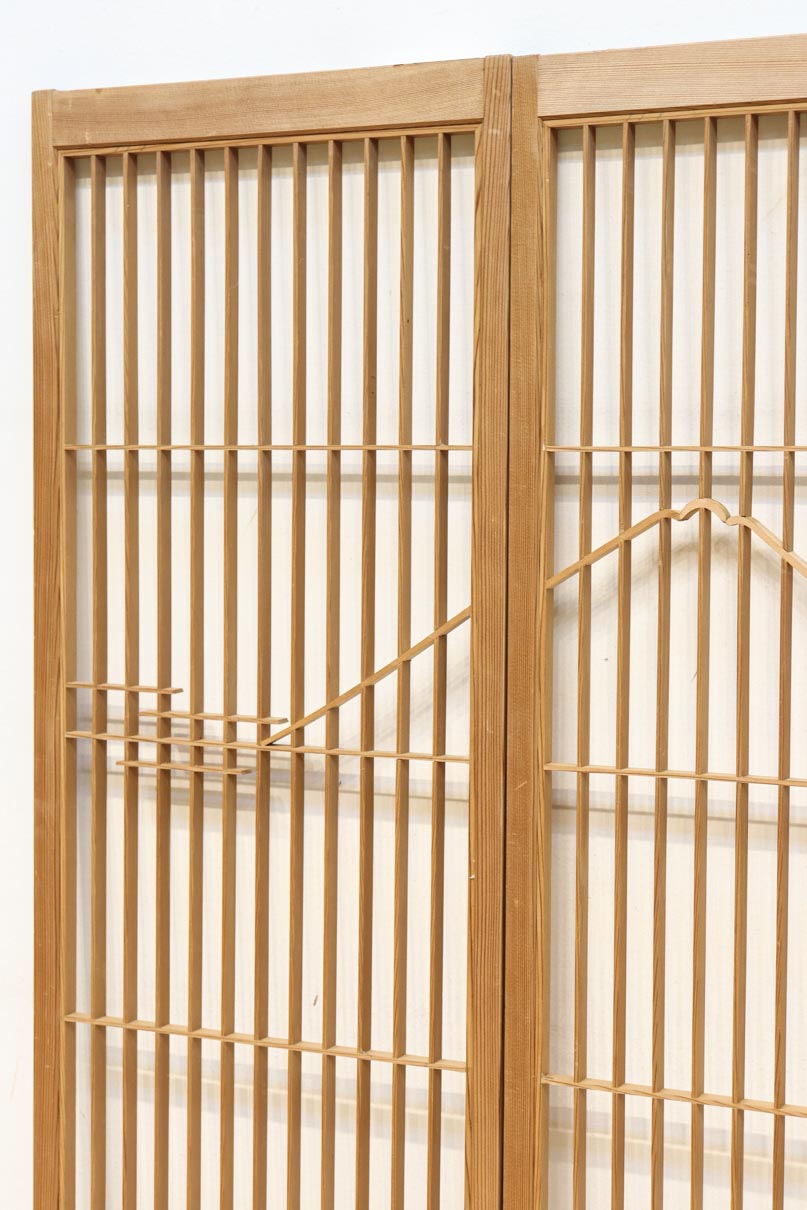 富士山を遠くに臨む静観な風景を描いた書院セット　EZ2891　在庫4枚一組