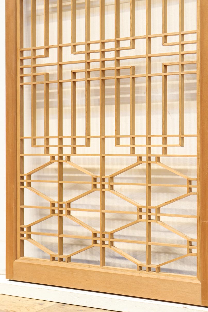 温かみある木地色の香図と蜀江の組子が美しい書院　EZ2893　在庫4枚