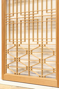 温かみある木地色の香図と蜀江の組子が美しい書院　EZ2893　在庫4枚