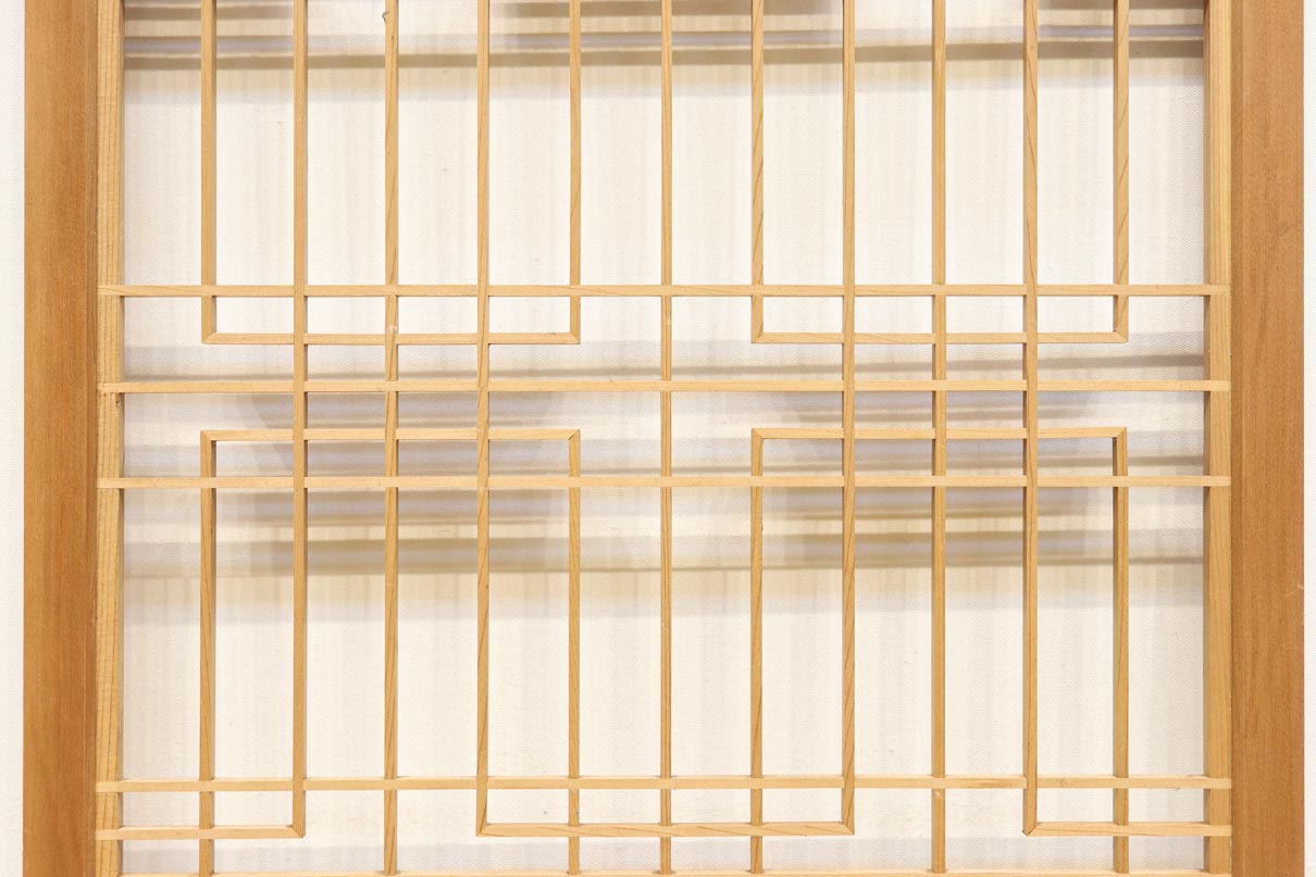 温かみある木地色の香図と蜀江の組子が美しい書院　EZ2893　在庫4枚