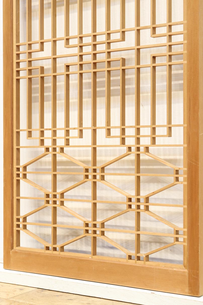 温かみある木地色の香図と蜀江の組子が美しい書院　EZ2893　在庫4枚