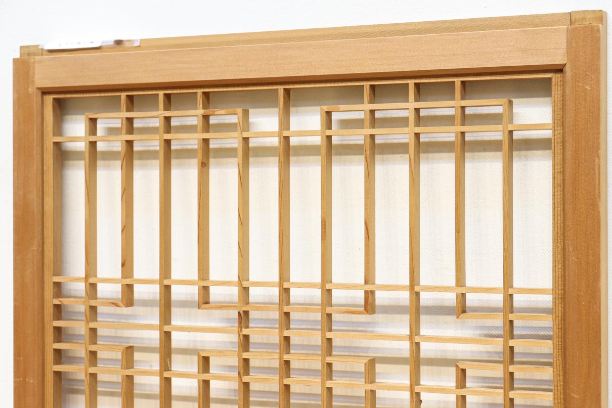 温かみある木地色の香図と蜀江の組子が美しい書院　EZ2893　在庫4枚