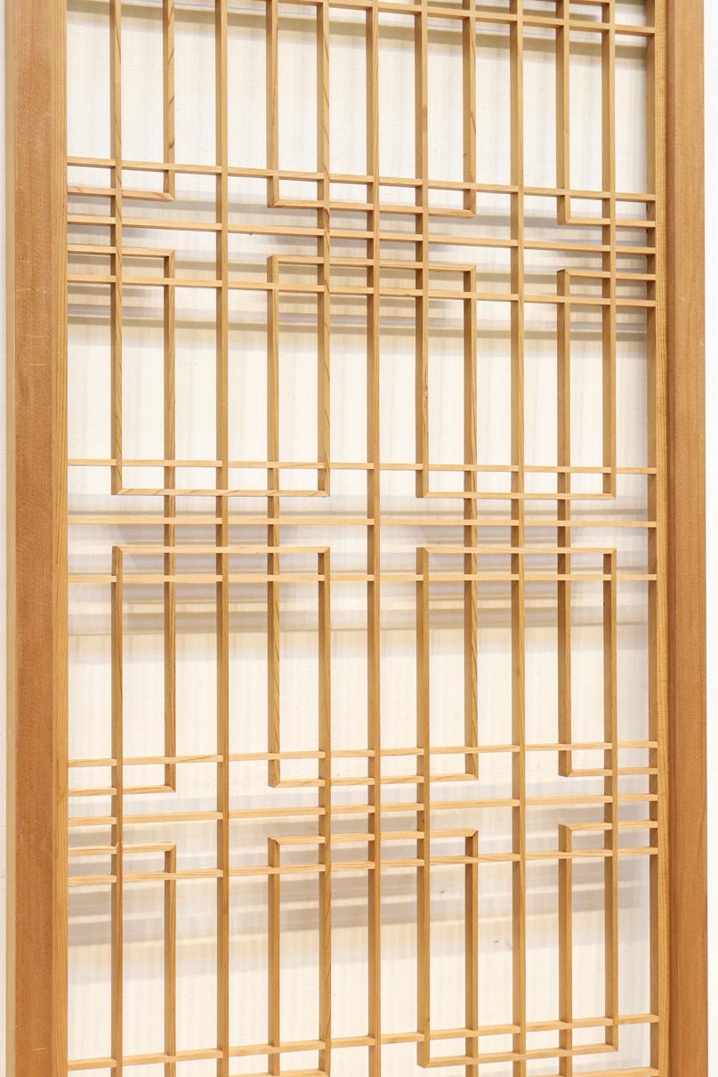 温かみある木地色の香図と蜀江の組子が美しい書院　EZ2893　在庫4枚