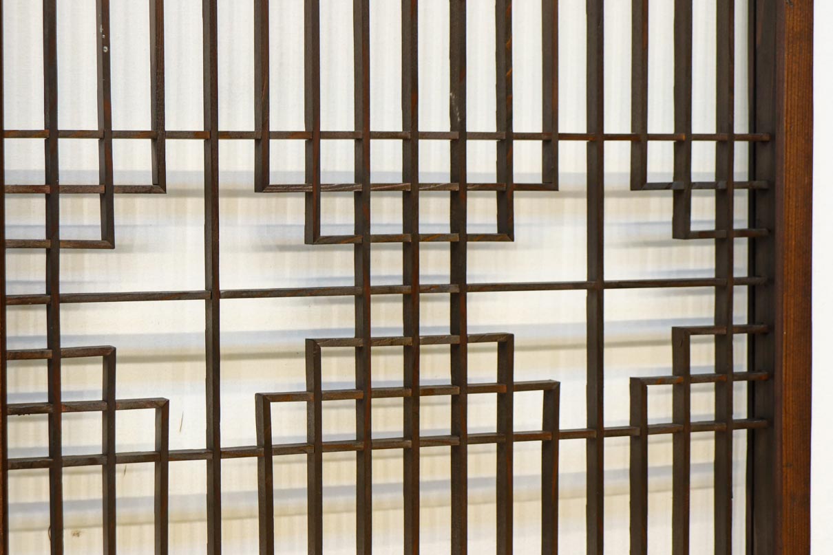 香図と幾何学模様の組子が上質感漂う書院　EZ2894　在庫4枚