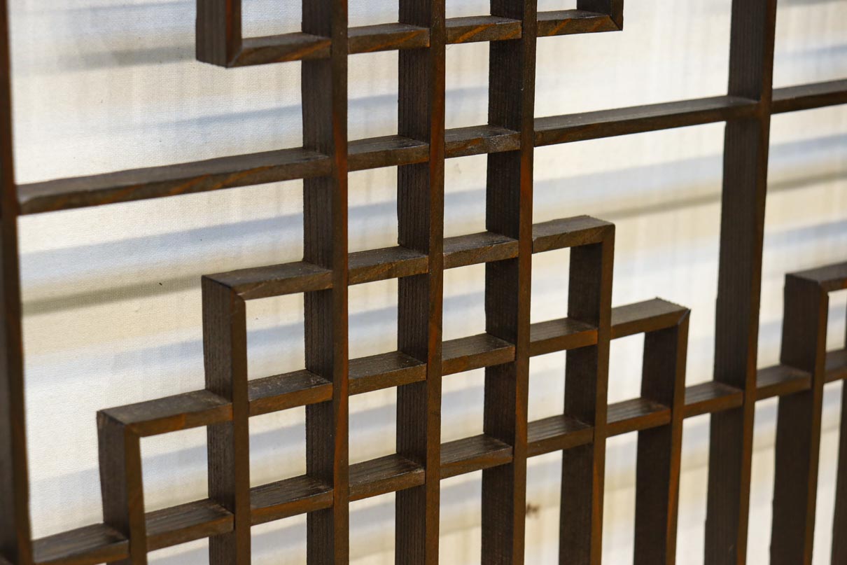 香図と幾何学模様の組子が上質感漂う書院　EZ2894　在庫4枚