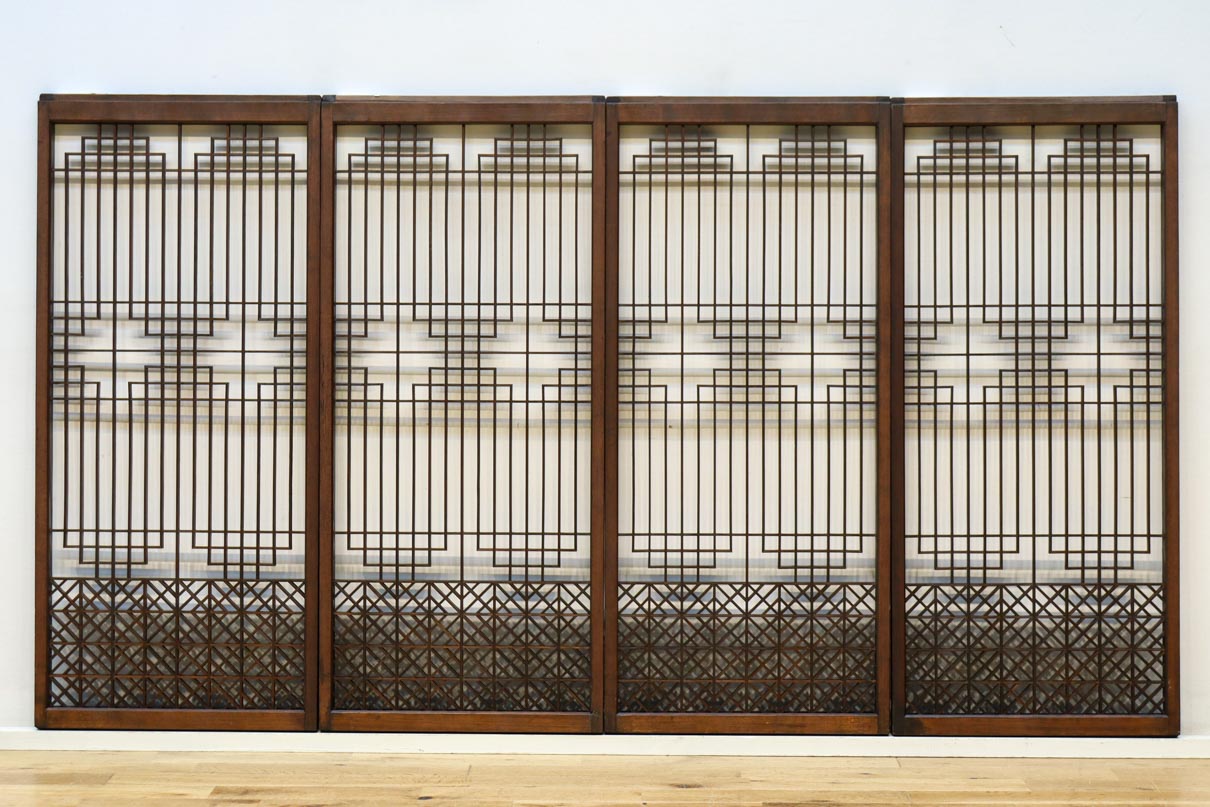 香図と幾何学模様の組子が上質感漂う書院　EZ2894　在庫4枚