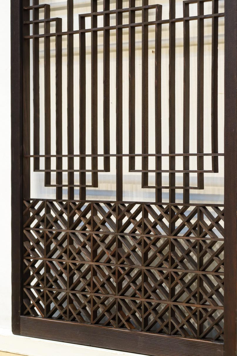 香図と幾何学模様の組子が上質感漂う書院　EZ2894　在庫4枚