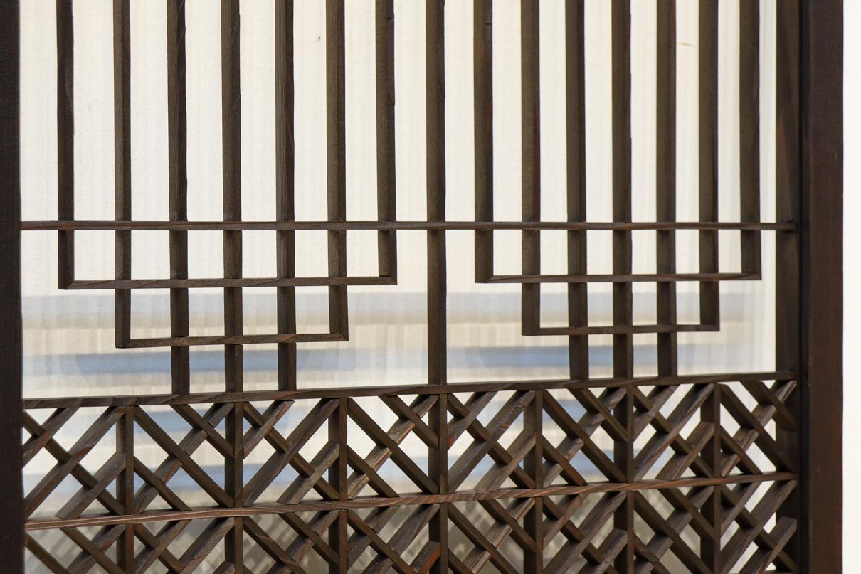 香図と幾何学模様の組子が上質感漂う書院　EZ2894　在庫4枚