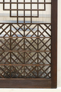 香図と幾何学模様の組子が上質感漂う書院　EZ2894　在庫4枚