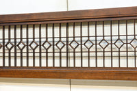 両端の組子細工と幾何学帯装飾で和モダンな面持ちの欄間　EZ2921　在庫1枚