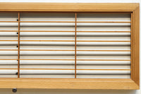 縁起の良い松の彫刻と格子を合わせた彫刻欄間　EZ2925　在庫1枚