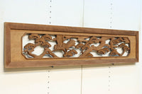 鶴と松を繊細に彫り描いて雅な面持ちある彫刻欄間　EZ2934ab　在庫(a:1 b:1)枚