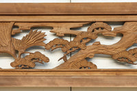 鶴と松を繊細に彫り描いて雅な面持ちある彫刻欄間　EZ2934ab　在庫(a:1 b:1)枚