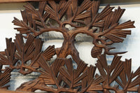 勇壮な鷹と松の絵柄が風格を感じさせる彫刻欄間　EZ2935ab　在庫(a:1 b:1)枚