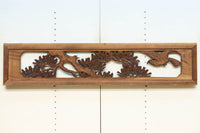 勇壮な鷹と松の絵柄が風格を感じさせる彫刻欄間　EZ2935ab　在庫(a:1 b:1)枚