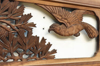 勇壮な鷹と松の絵柄が風格を感じさせる彫刻欄間　EZ2935ab　在庫(a:1 b:1)枚