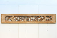 幅2510ミリ！！ 縁起物の松竹梅を大らかに描いた長尺彫刻欄間　EZ2938