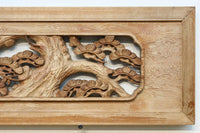 幅2510ミリ！！ 縁起物の松竹梅を大らかに描いた長尺彫刻欄間　EZ2938