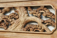 幅2510ミリ！！ 縁起物の松竹梅を大らかに描いた長尺彫刻欄間　EZ2938