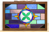 Small size stained glass hanging ornament EZ2977