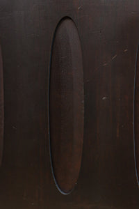 細長な楕円が並ぶ無双窓でレトロ感ある小型無双欄間　EZ3104ab　在庫(a:1 b:1)枚