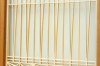 伝統的な2種類の和柄組子で凛とした眺めをみせるスリガラス入り欄間・書院セット　EZ3179　在庫3枚1組
