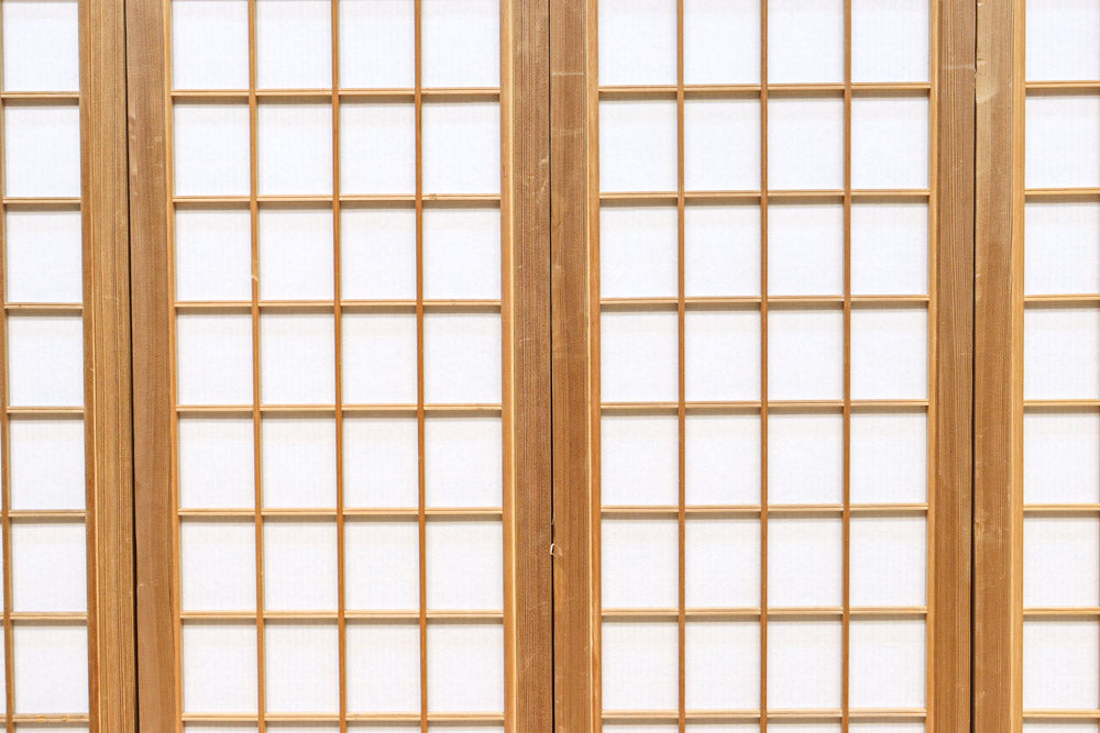 珍品‼︎ 竪繁格子に組子を組み込んだ複雑な作り込みのガラス入り書院セット(裏面ワーロン入り)　EZ3300　在庫4枚1組