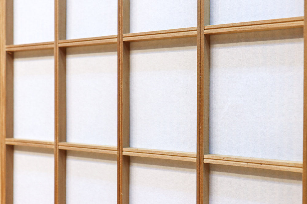 珍品‼︎ 竪繁格子に組子を組み込んだ複雑な作り込みのガラス入り書院セット(裏面ワーロン入り)　EZ3300　在庫4枚1組