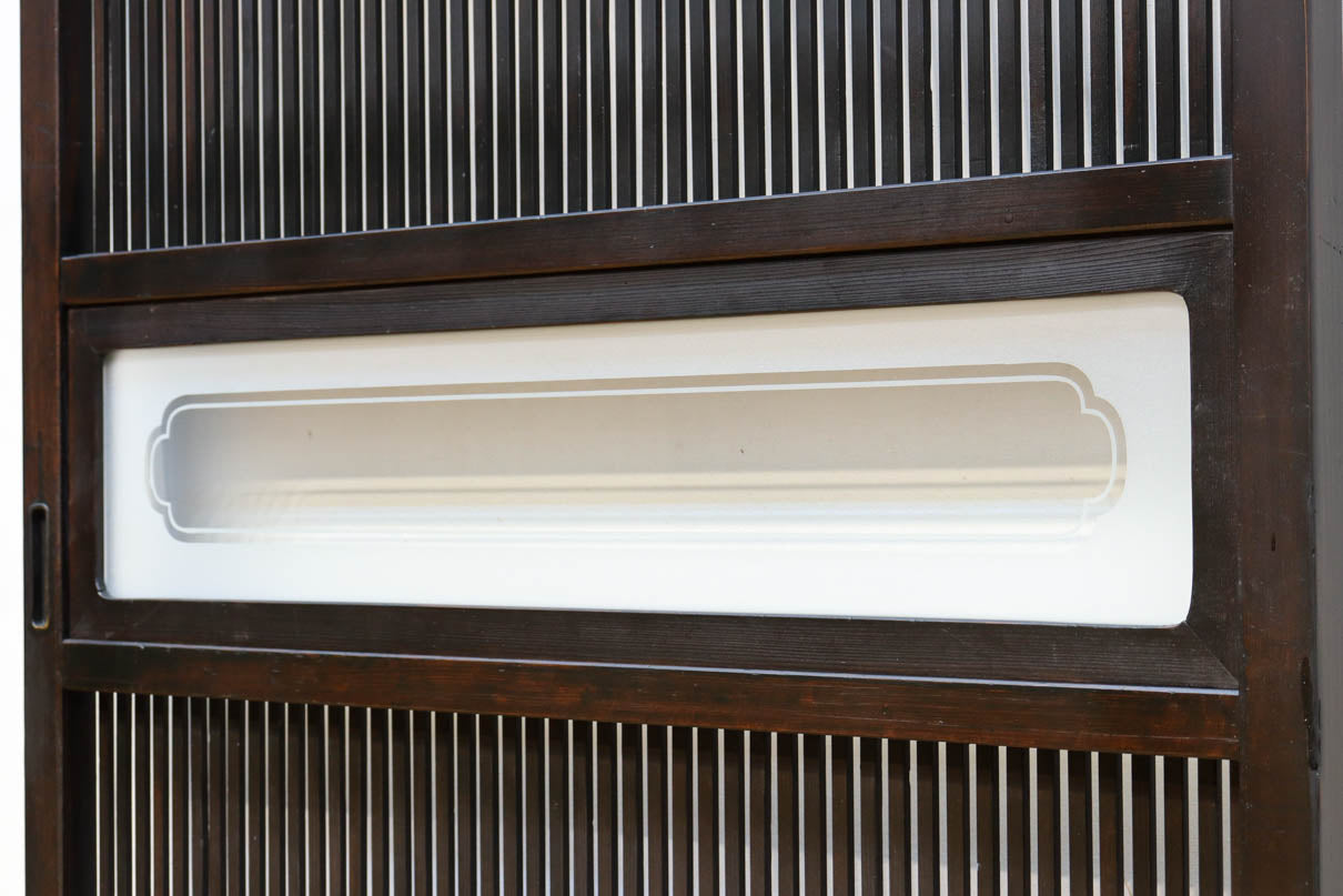 幅898ミリ　落ち着いた雰囲気ある格子作りの大阪格子戸　F8462ab　在庫(a:0 b:1)枚