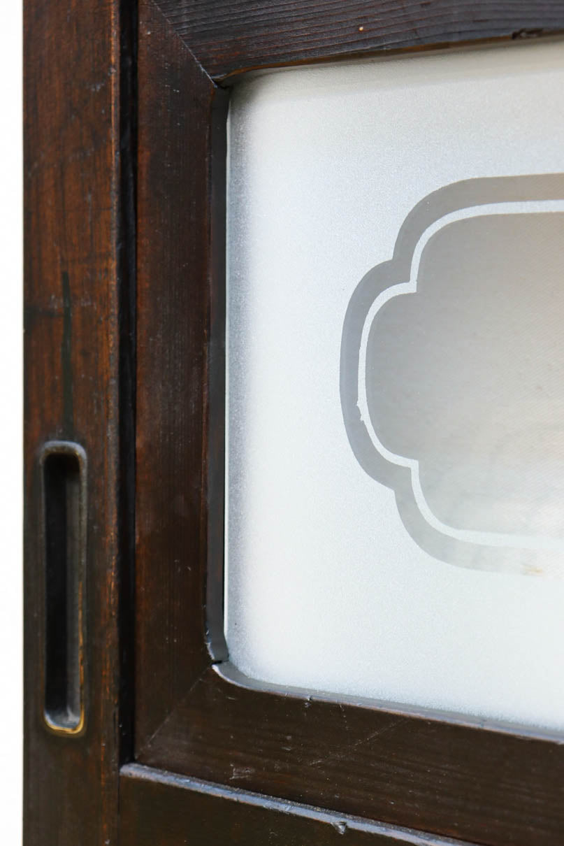 幅898ミリ　落ち着いた雰囲気ある格子作りの大阪格子戸　F8462ab　在庫(a:0 b:1)枚