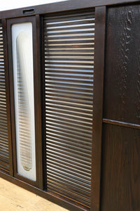 幅898ミリ　落ち着いた雰囲気ある格子作りの大阪格子戸　F8462ab　在庫(a:0 b:1)枚