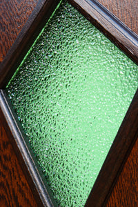 幅797ミリ　グリーンの小窓が華を添えるレトロドア　F7881　在庫1枚