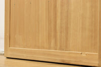 幅540ミリ　スリム幅!! 横桟を多く施した木地色の舞良戸　F7893　在庫1枚
