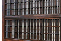 幅882ミリ　腰板の欅杢目が映える大阪格子戸　F8106d　在庫3枚