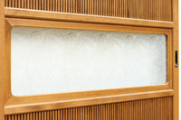 幅875ミリ　美しい格子の並びに小窓が華を添える極上大阪格子戸　F8109　在庫2枚