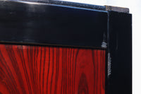 幅895ミリ　激しくうねる極上欅杢目と漆の雅さが見事な金沢板戸　F8125b　在庫2枚