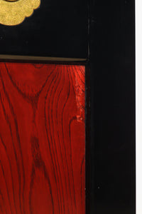 幅878ミリ　漆の光沢と極上欅杢目の美しさが素晴らしい金沢板戸　F8125c　在庫2枚