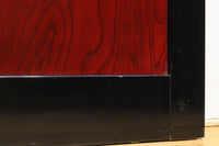 幅878ミリ　漆の光沢と極上欅杢目の美しさが素晴らしい金沢板戸　F8125c　在庫2枚