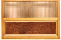 幅898ミリ　腰板の珠杢が美しい木地色の上品な格子戸　F8133　在庫4枚