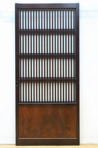 高さ1920ミリ　落ち着いた眺めの2種類ガラス入り背高格子戸　F8440　在庫2枚