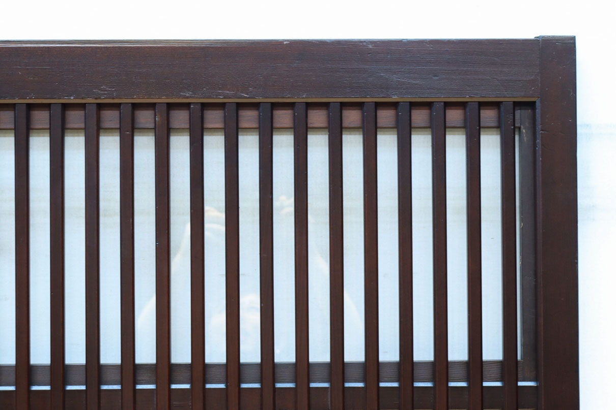 高さ1920ミリ　落ち着いた眺めの2種類ガラス入り背高格子戸　F8440　在庫2枚