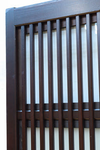 高さ1920ミリ　落ち着いた眺めの2種類ガラス入り背高格子戸　F8440　在庫2枚