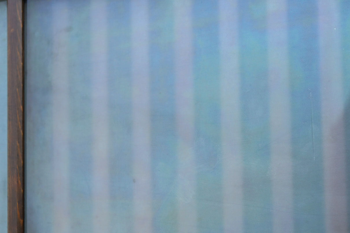 高さ1920ミリ　落ち着いた眺めの2種類ガラス入り背高格子戸　F8440　在庫2枚